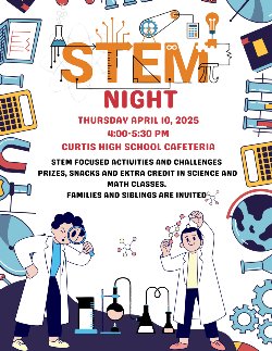 STEM NIGHT APRIL 10, 2025 4:00-5:30PM